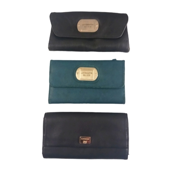 3 Liz Claiborne Leather Wallets Tri-fold - Picture 1 of 14